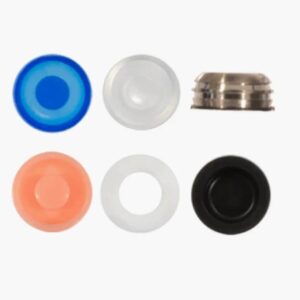 Blue and white dental silicone impression tray markers for dental procedures and oral health.